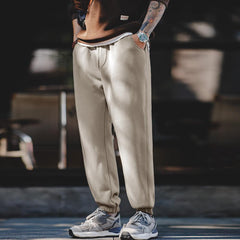 MADEN Schwere Fleece-Jogginghose mit Kordelzug