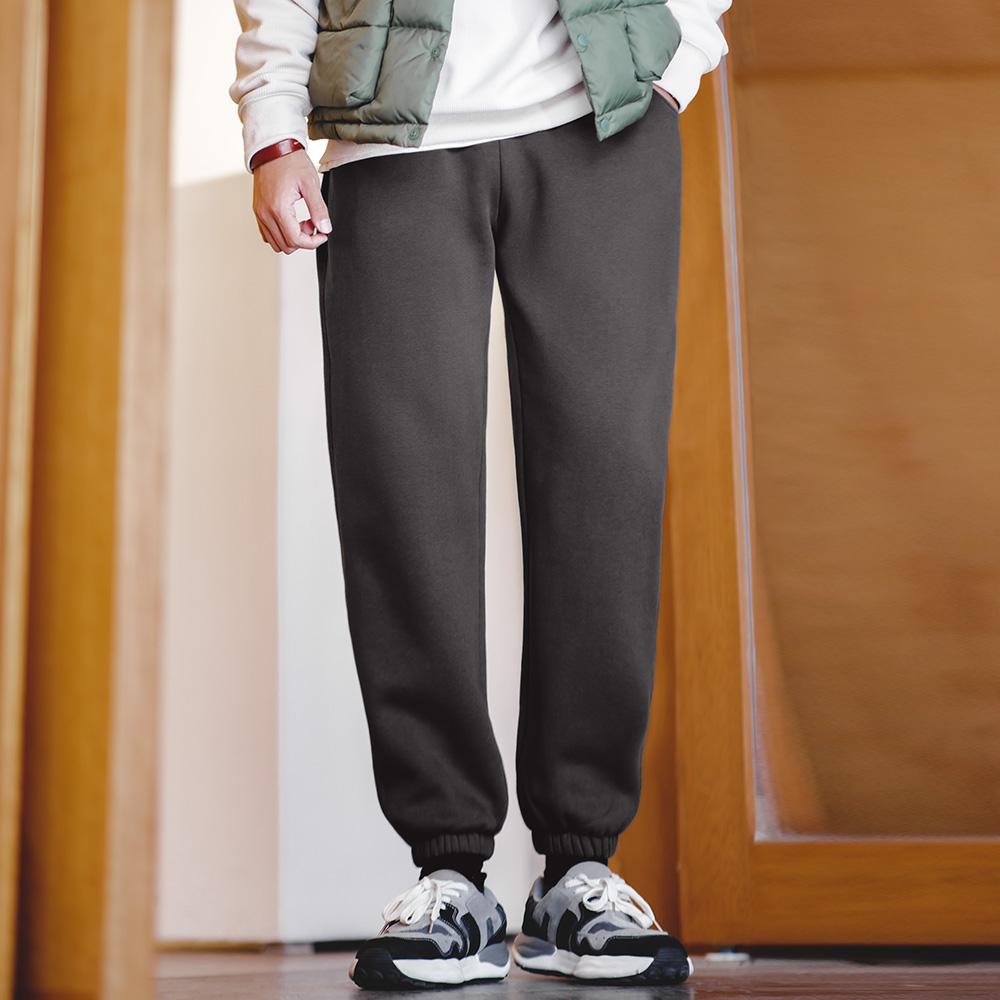 MADEN Schwere Fleece-Jogginghose mit Kordelzug