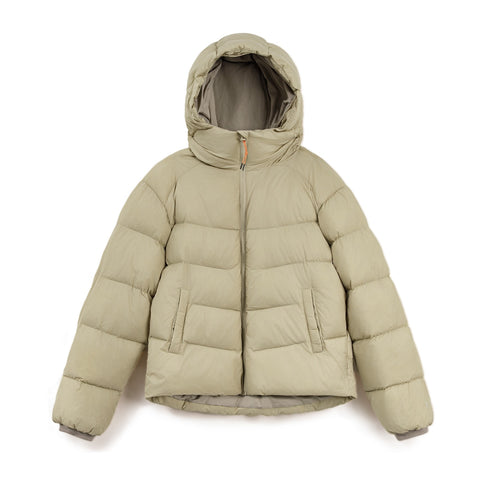 MADEN メンズ フード付き 中綿入り パフジャケット アウトドア用 ショートコート