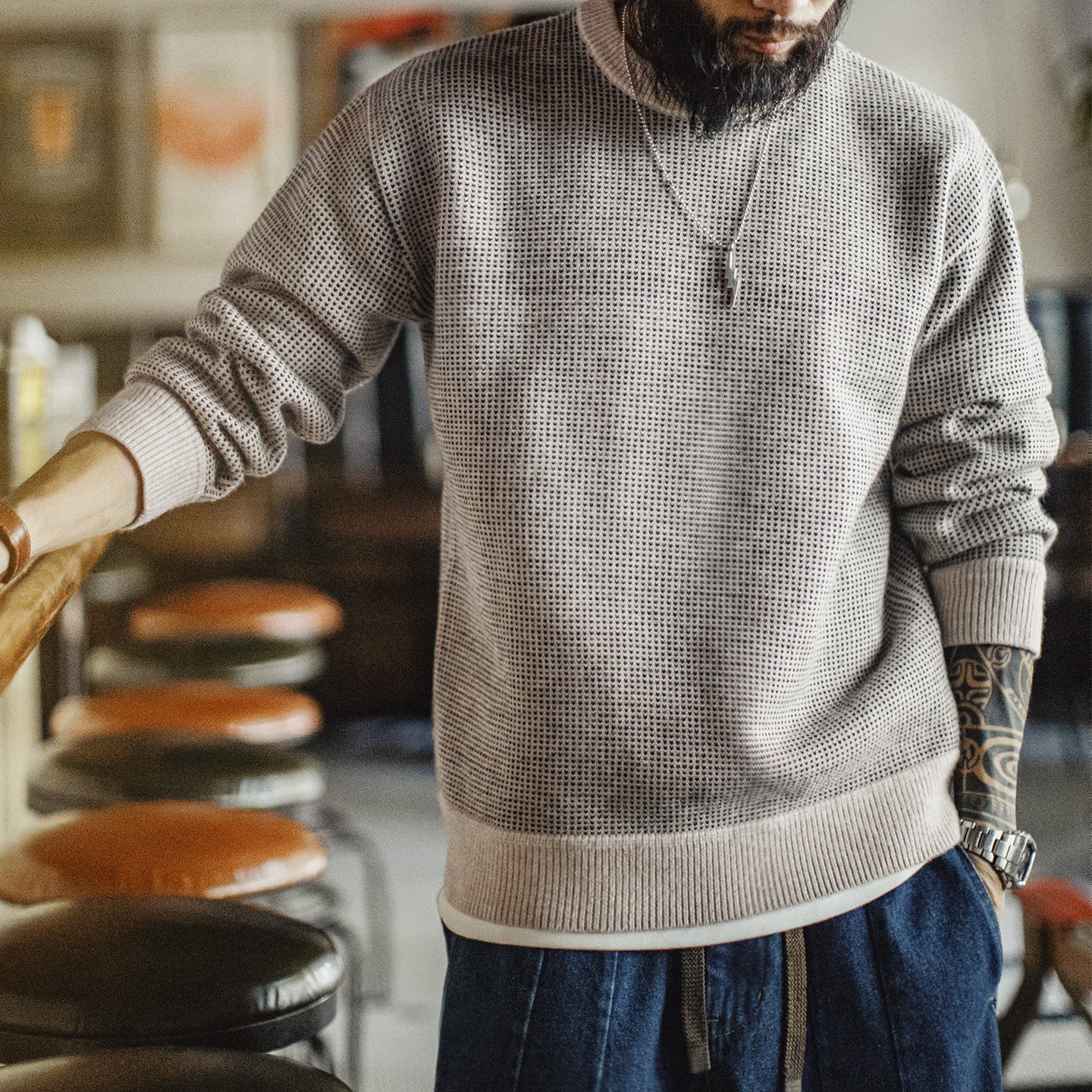 MADEN Knit Crewneck Sweater