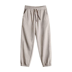 MADEN Herren Graue Bestickte Jogger-Hose