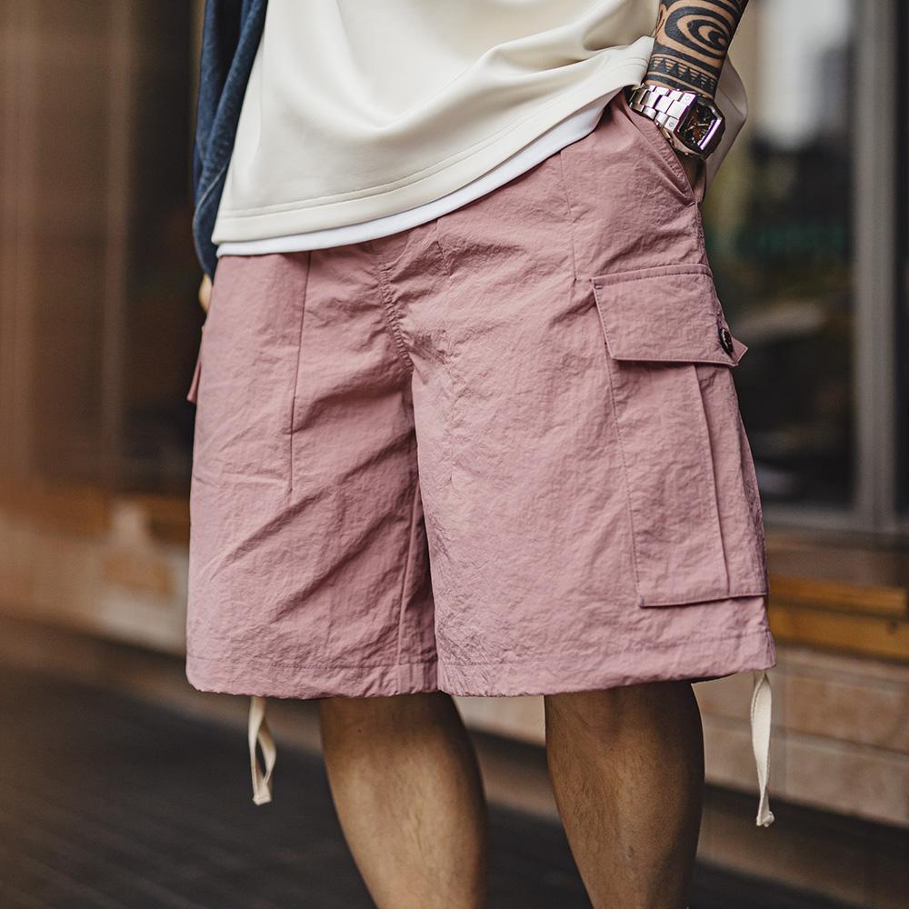 MADEN Schnelltrocknende Nylon-Cargo-Shorts mit lockerem Sitz