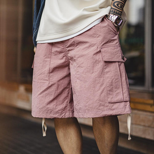 MADEN Schnelltrocknende Nylon-Cargo-Shorts mit lockerem Sitz