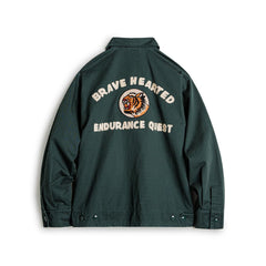 Chaqueta coach de algodón pesado bordada retro MADEN