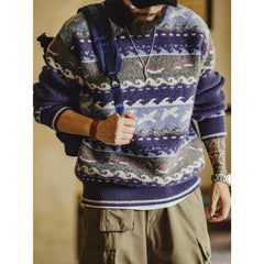 MADEN Herren Fair Isle Strickpullover