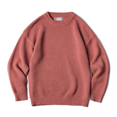 MADEN Retro Ananas Intarsien Strickpullover