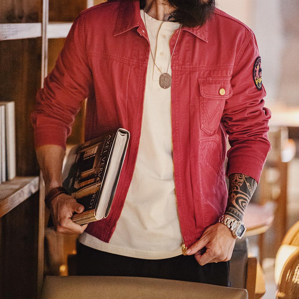 MADEN Herren Schwere Baumwoll Canvas Arbeitsjacke