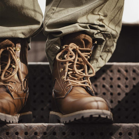 Maden High-top Desert Boots Casual Ankle Combat Boots Durable Outsole Winter Fashion Hiking Shoes Men's Tatical Shoes