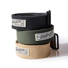 MADEN Retro Nylon Canvas Doppelring Gürtel