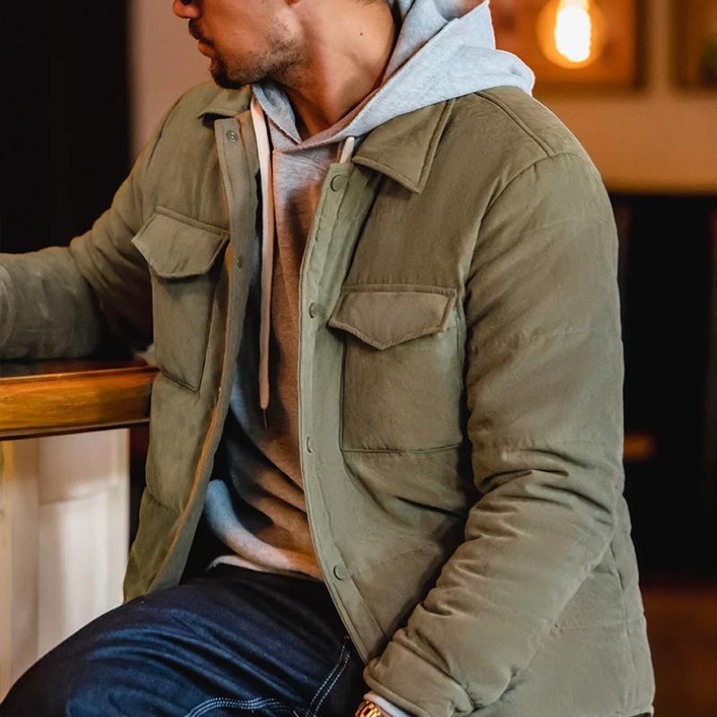 Maden Retro gesteppte Jacke - Herren schwere Freizeitjacke