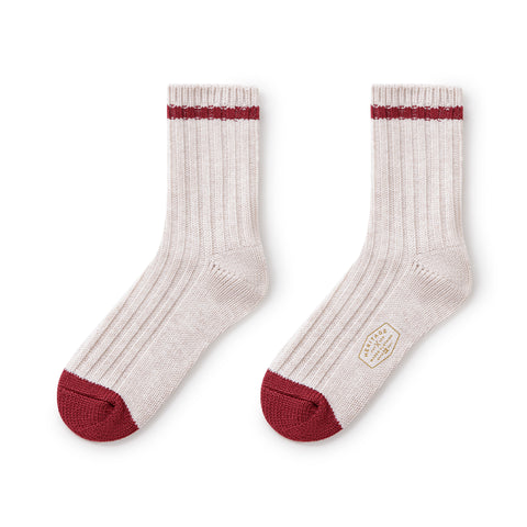 MADEN Herren Retro Wollmischung Crew Socken – Dick gestrickt, Winterkomfort, warm 