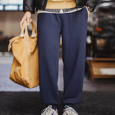 MADEN Men’s Navy Fleece Lined Jogger Sweatpants Winter Thick Warm Drawstring Casual Loose Pants