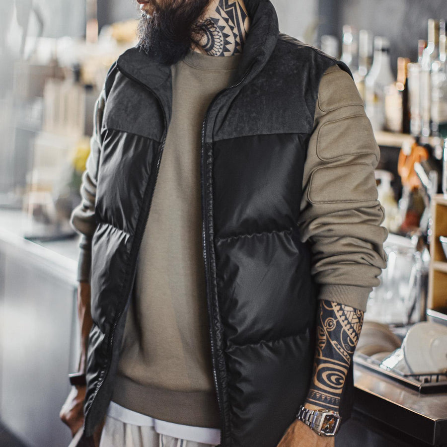 MADEN Men's Quilted Puffer Vest for Outdoor Wear