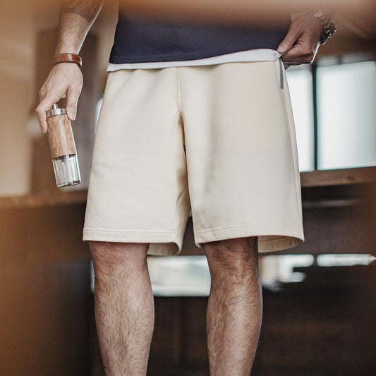 MADEN Herren Schwere Baumwoll Strickshorts