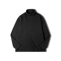 MADEN Herren Schwergewicht Gerippter Rollkragen Slim-Fit Pullover