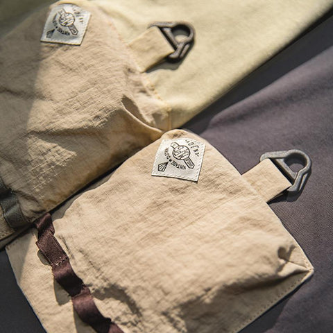 MADEN カジュアル屋外用綿100％切り替えポケット付き半袖男性用機能的スタイルTシャツ