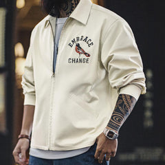 MADEN MADEN Motmot Vogel bestickte lockere Coach-Jacke
