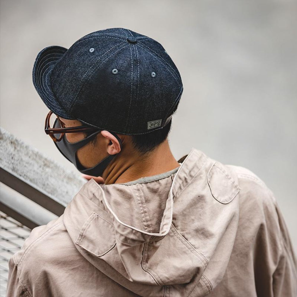 MADEN Retro Denim Baseball Cap mit kurzem Schirm