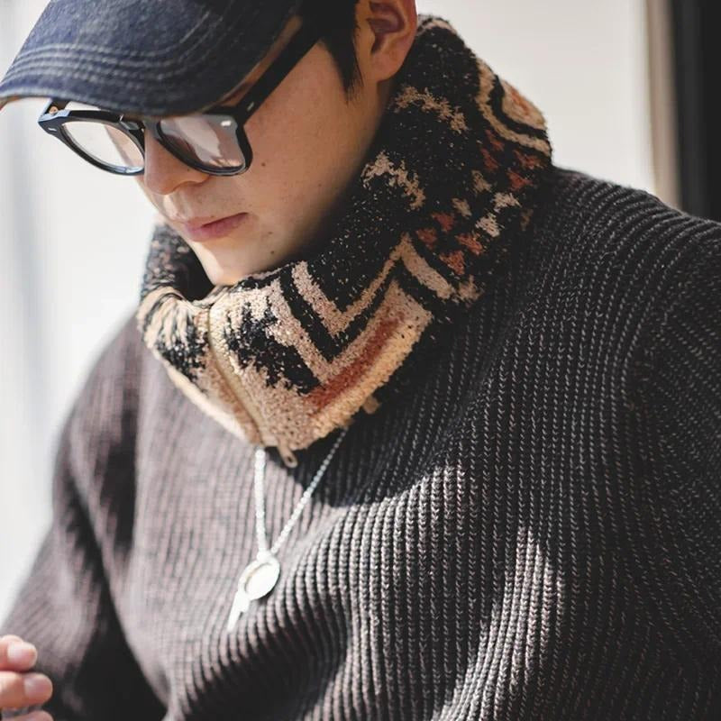 남성용 마덴 겨울 스카프 따뜻한 야외 지퍼 플리스 목 워머 스키 등산 자전거 스누드 스카프 스카프 칼라