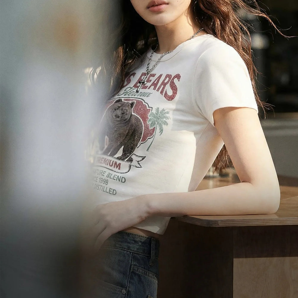 MADEN Women's Quick Dry Print Tee