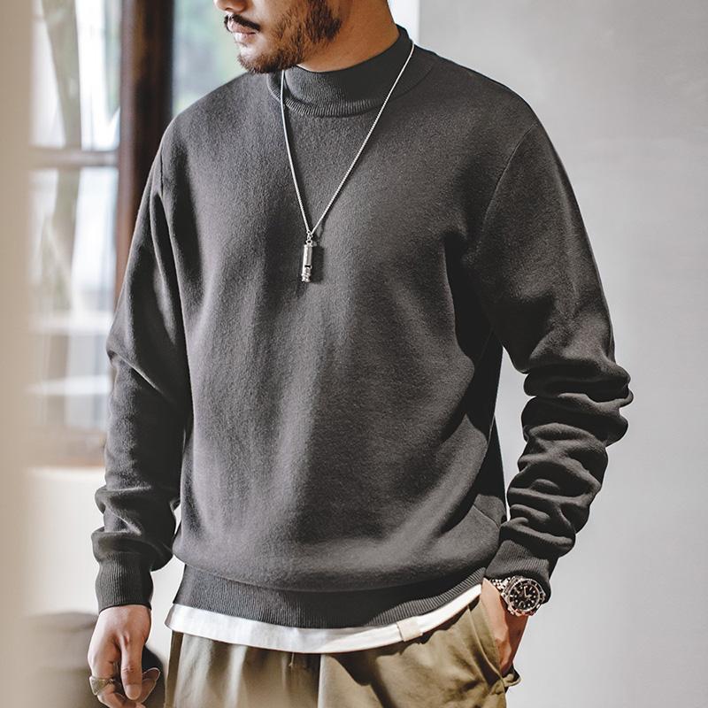 MADEN Men’s Mock Neck Sweater – Warm Casual Pullover Base Layer Pullover