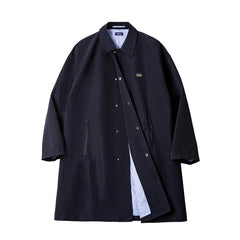 MADEN Herren Schwerer Baumwoll Balmacaan Trenchcoat