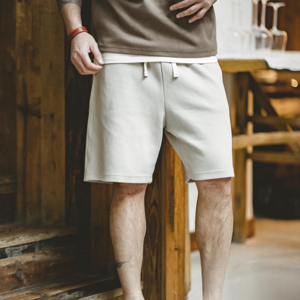 Short Maden Casual 340g, épais, tricoté et brodé, style basketball, idéal pour l'été. 