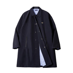 MADEN Herren Schwerer Baumwoll Balmacaan Trenchcoat
