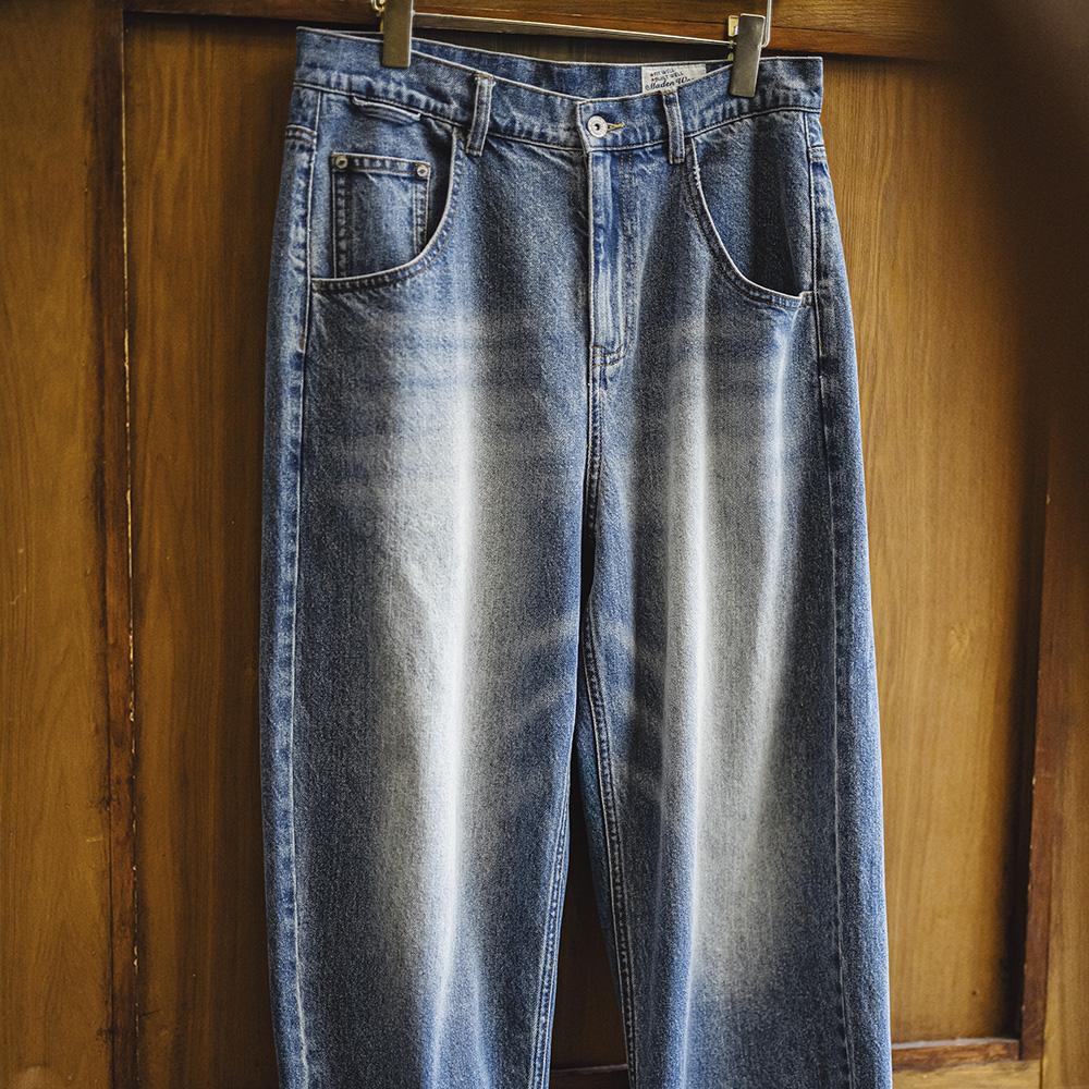 MADEN Cat Whisker Faded Denim Jeans 12.6oz