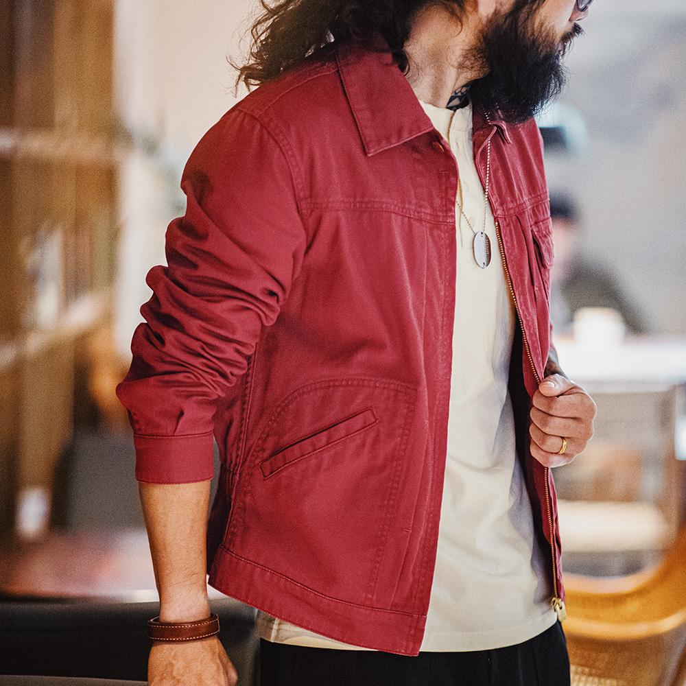 MADEN Herren Schwere Baumwoll Canvas Arbeitsjacke
