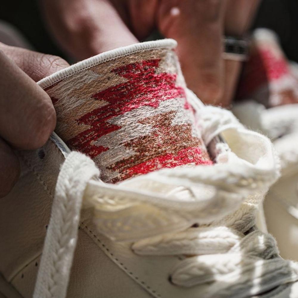 MADEN Navajo Embroidery White Sneakers