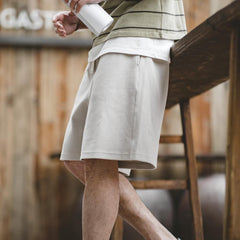 Short Maden Casual 340g, épais, tricoté et brodé, style basketball, idéal pour l'été. 