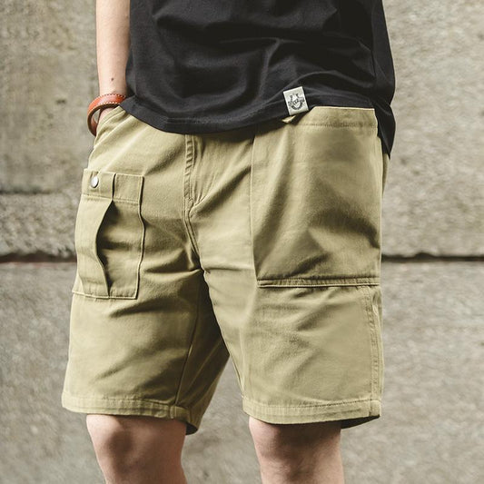 MADEN Men's Heavyweight Cotton Cargo Shorts Amekaji