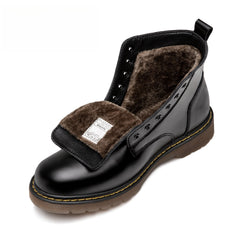 MADEN 6-Loch Weiche Leder Kampfstiefel bis zur Mitte der Wade