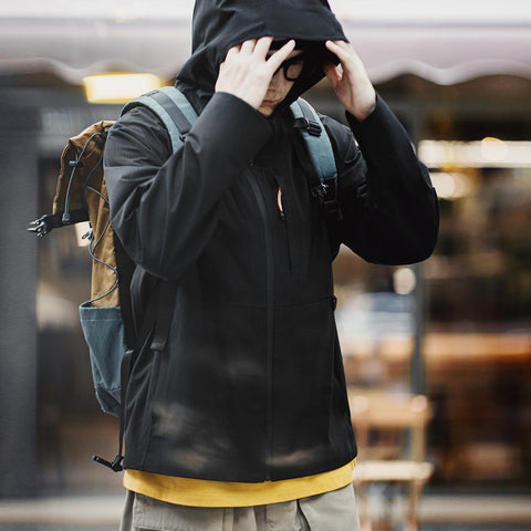 MADEN Herrenjacke Outdoor Wasserdicht Winddicht Schwergewicht 