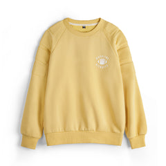 MADEN Fleecegefüttertes olivgrünes Sweatshirt mit Rundhalsausschnitt