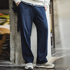 MADEN Vintage Waffelstruktur Sweatpants mit lockerem Schnitt
