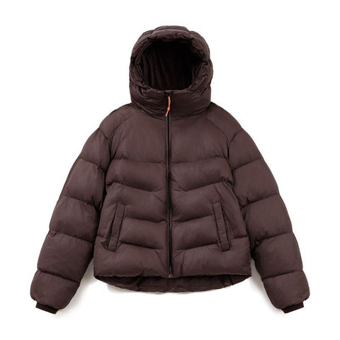 MADEN メンズ フード付き 中綿入り パフジャケット アウトドア用 ショートコート