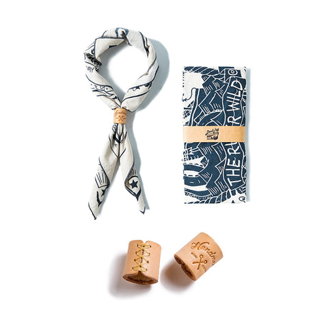 MADEN Anchor-Print Square Scarves
