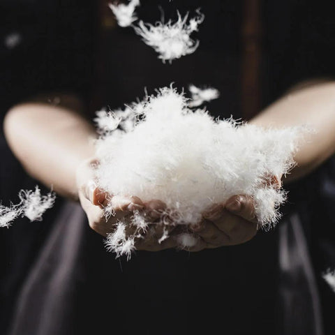 マデン キルティング 羽毛入り上着 90％白鴨羽毛 厚手 フード付き 中綿入り 男性用 高密度生地 暖かい冬用アウター