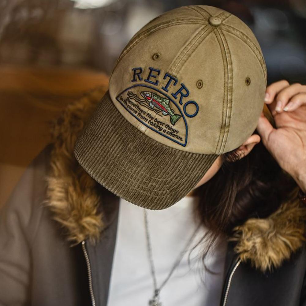 MADEN Canvas Dad Cap Corduroy Brim