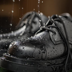 MADEN Schwarze Derby-Schuhe – Klobige Dicksohle