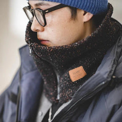 남성용 마덴 겨울 스카프 따뜻한 야외 지퍼 플리스 목 워머 스키 등산 자전거 스누드 스카프 스카프 칼라