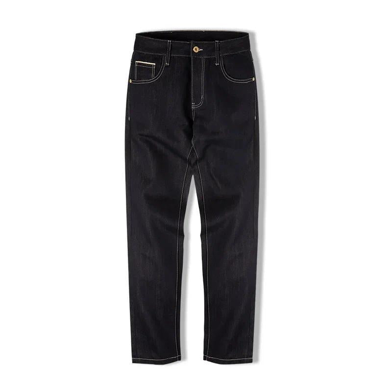 Quần jeans selvedge thêu vàng – denim raw 13oz MADEN