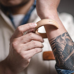 MADEN Vegetable-Tanned Genuine Leather Couple Bracelet
