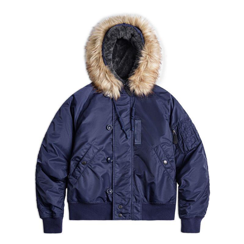 MADEN Herren Abnehmbarer Fellkragen Schwere Parka