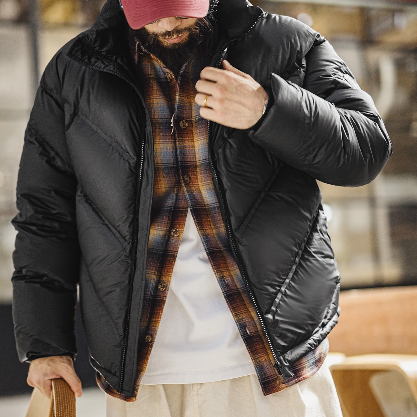 Chaqueta acolchada retro Maden de peso pesado para abrigo cálido de invierno