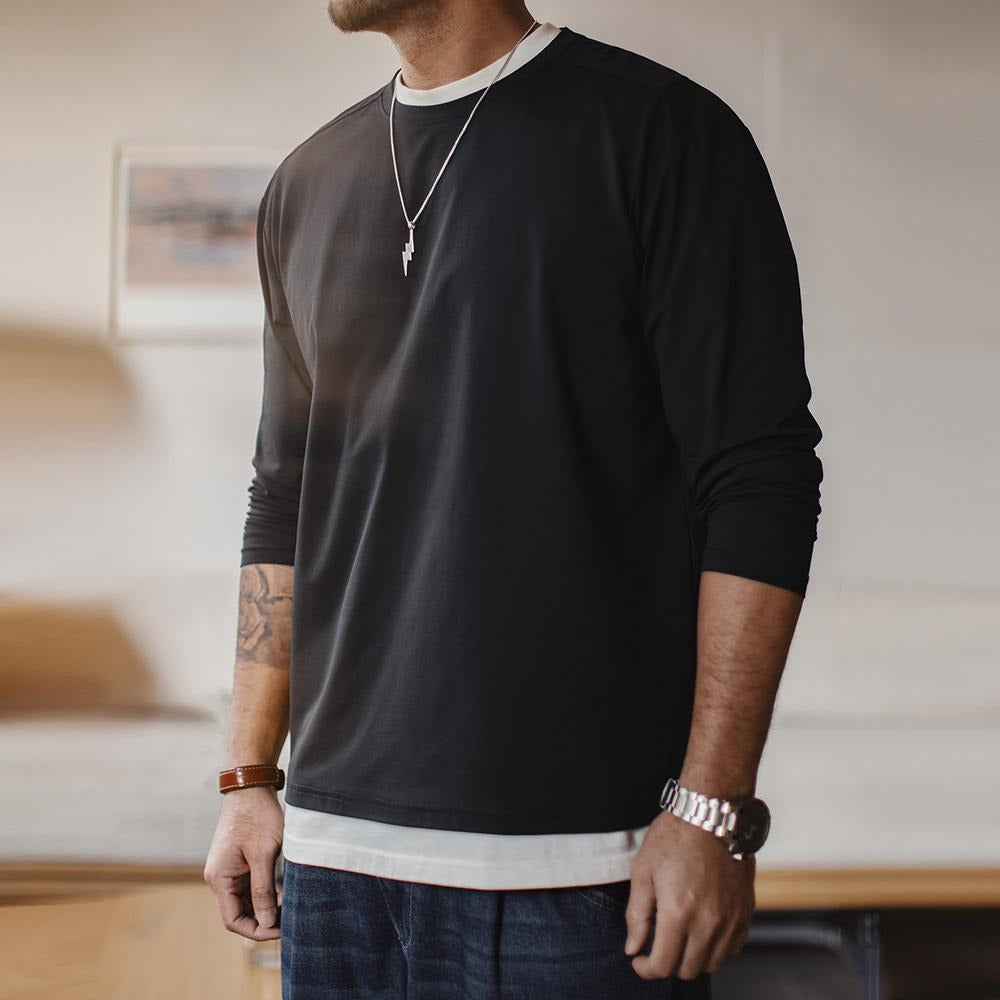 MADEN Quick-Dry Antibacterial Long Sleeve T-Shirt – Breathable Base Layer