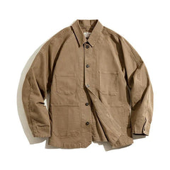 MADEN Schwerer Twill Chore Coat – Khaki Utility Jacke