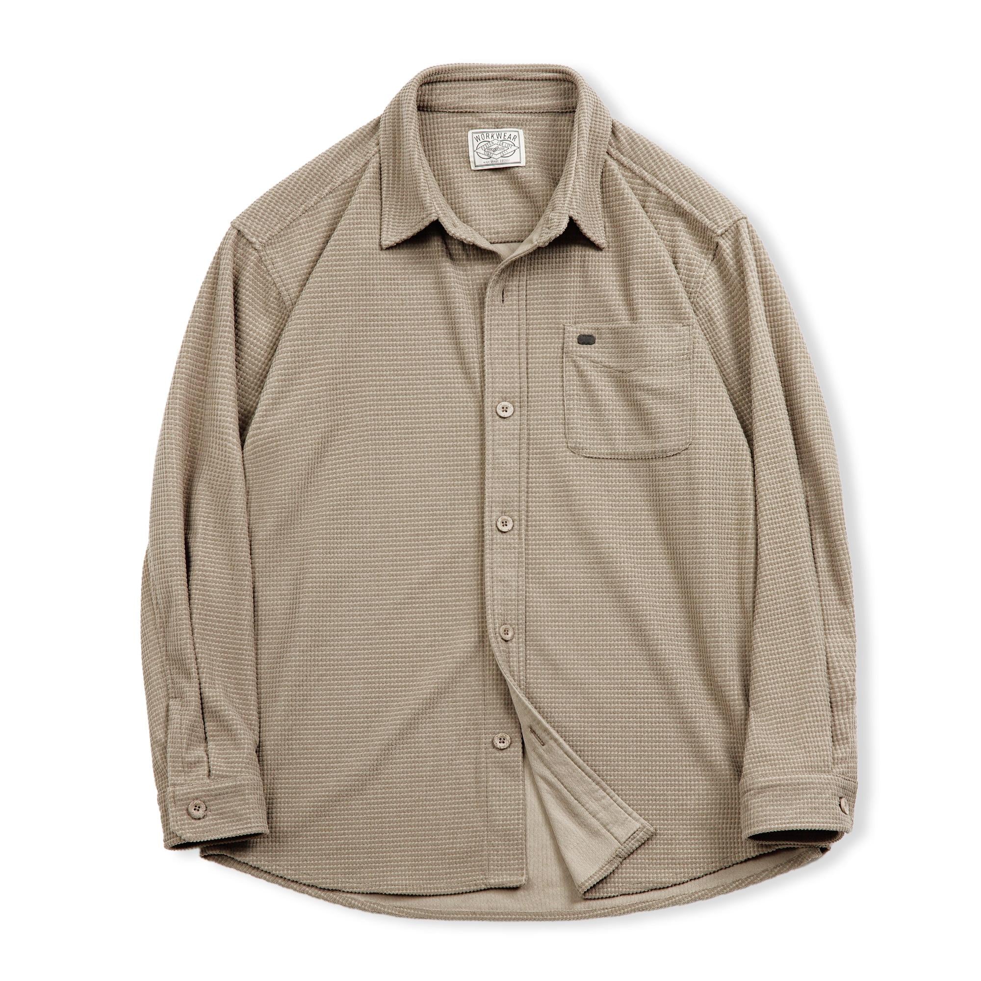 MADEN Herren Retro Corngrain Kariertes Button-Down Hemd